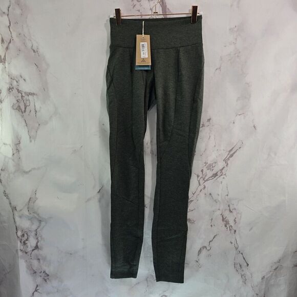 Prana Leggings Womens XS Green Moto Mid Rise Crop Short Length 7/8 - Picture 1 of 11